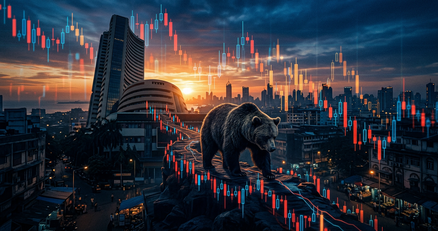 A pre-market brief image showing a bear symbolising a cautious market outlook for the Indian stock market on September 21, 2026.